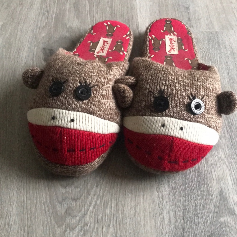 Sock Monkey Slippers